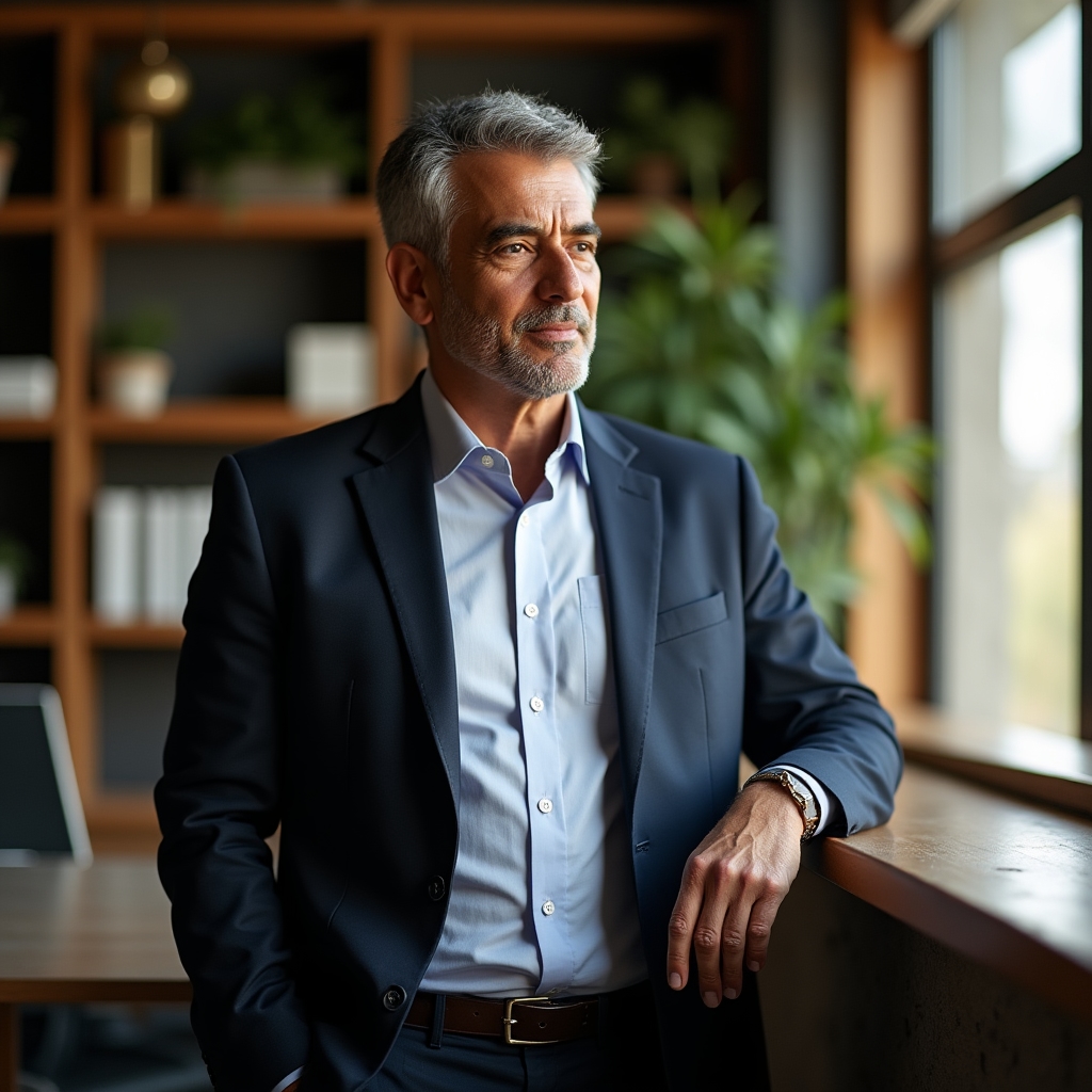 Portrait eines Mentors im Coworking-Bereich